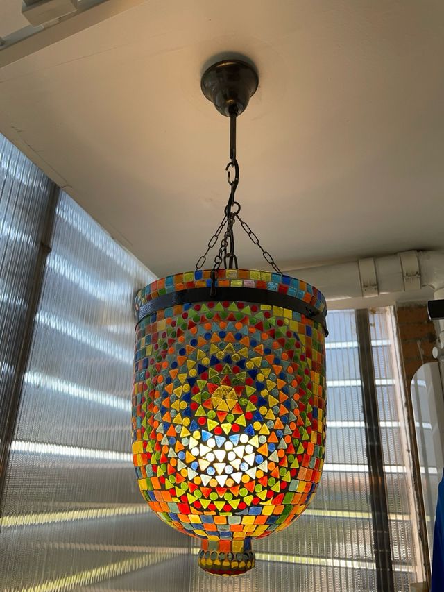 Lampara mosaico multicolor