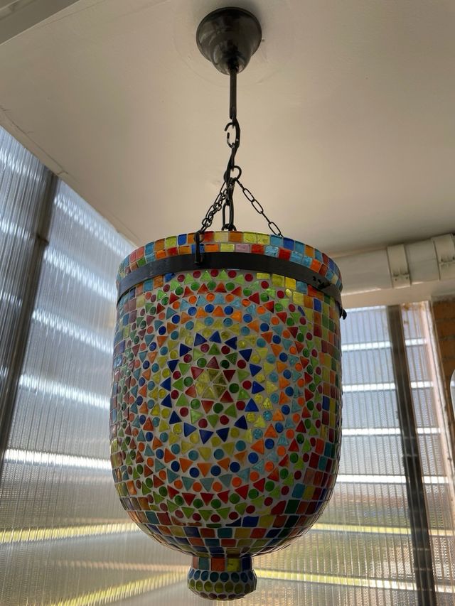 Lampara mosaico multicolor