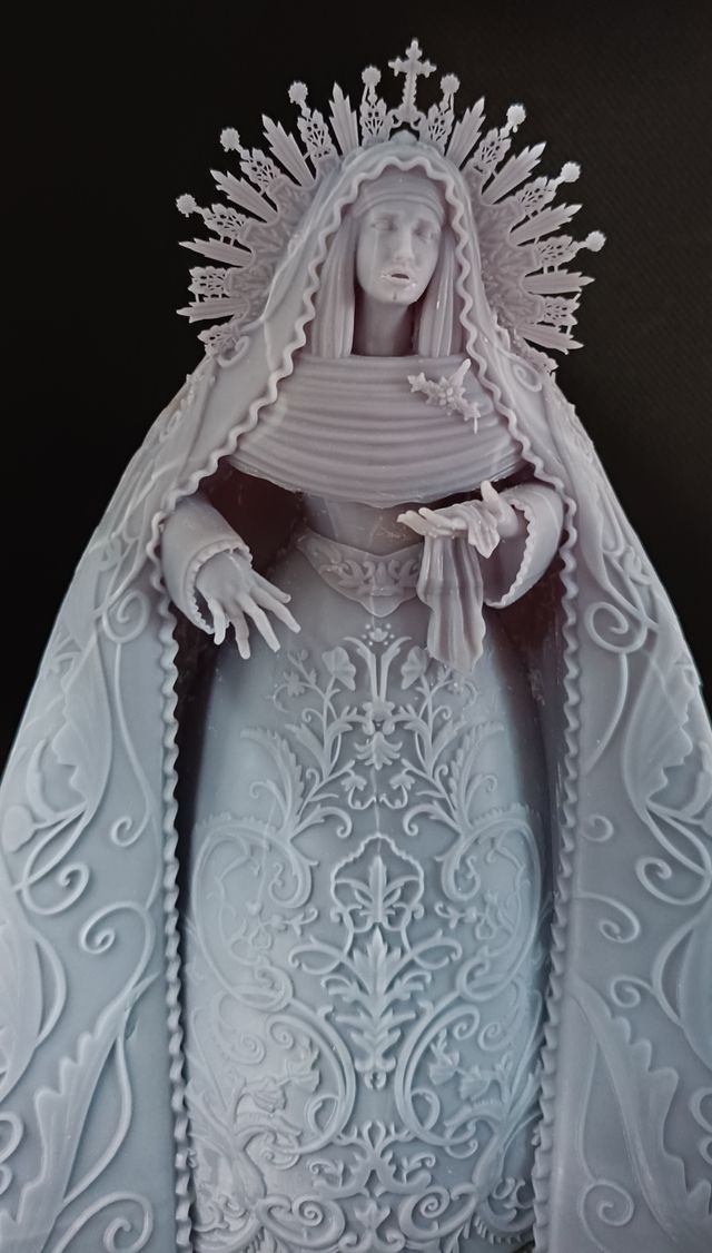 Virgen Dolorosa Impresa 3D