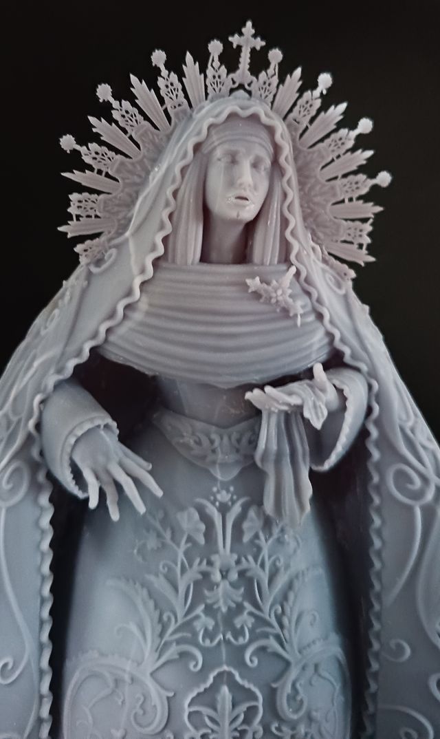 Virgen Dolorosa Impresa 3D