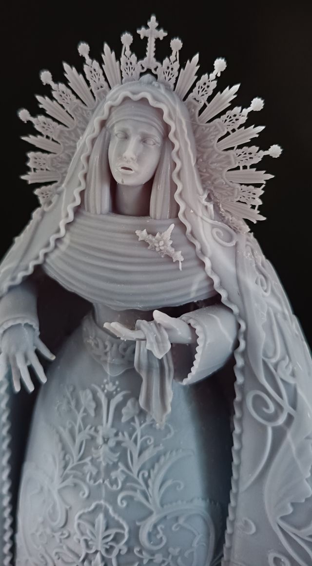 Virgen Dolorosa Impresa 3D
