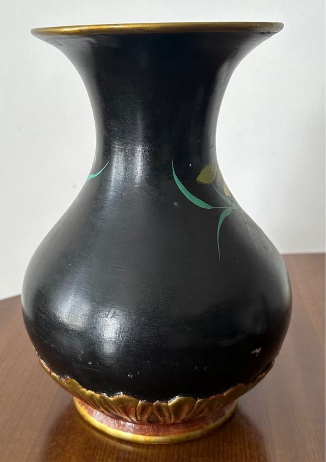 Vaso Laccato Veneziano. Dipinto a Mano.