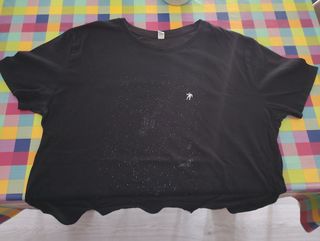 Camiseta negra Wituka XL astronauta