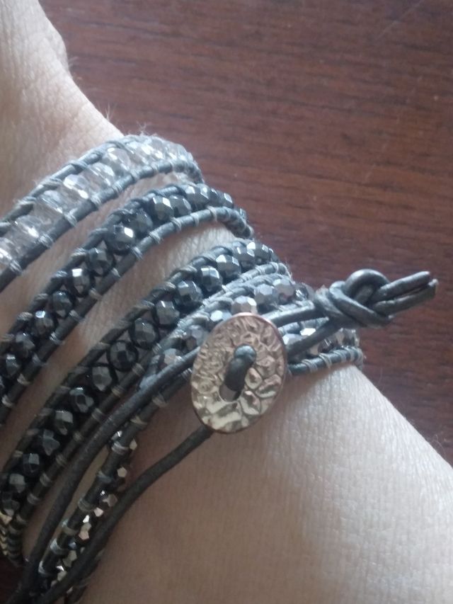 Bracciale avvolgente Nakamol grigia 