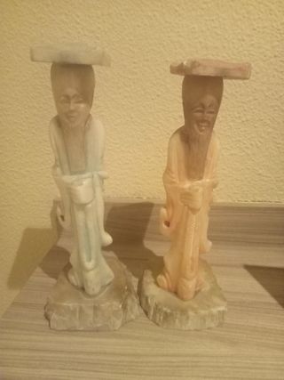 2 figuras de alabastro