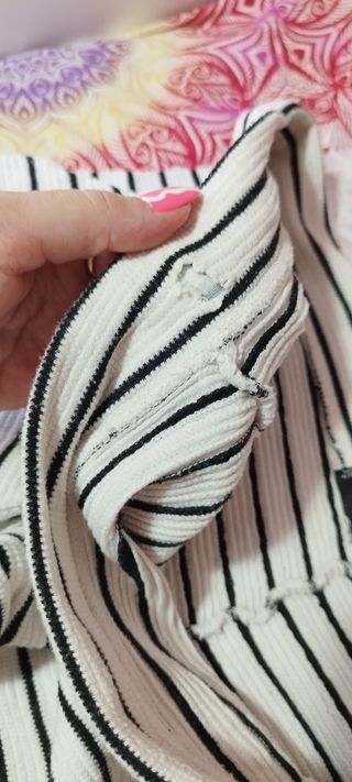 Shorts rayas blanco-negro