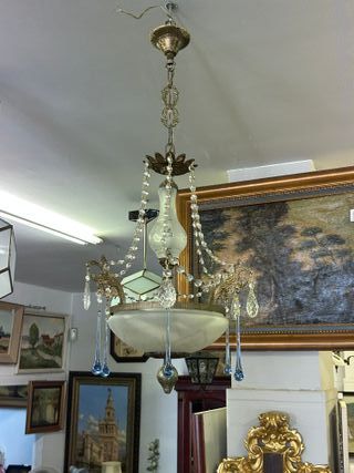 Lámpara de cristal Azul