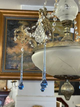 Lámpara de cristal Azul