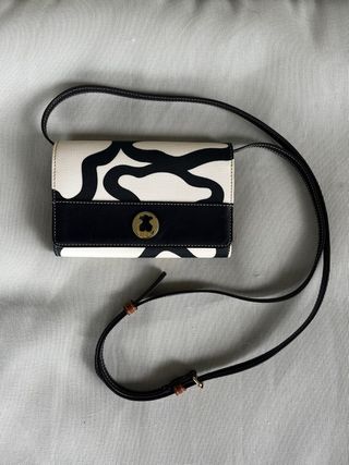 Bolso bandolera TOUS blanco y negro
