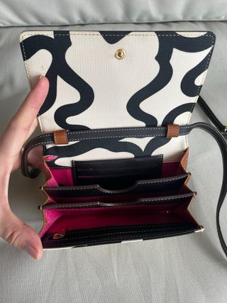 Bolso bandolera TOUS blanco y negro