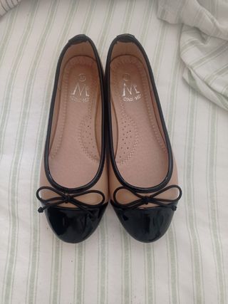 Manoletinas CINK ME beige-negro