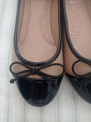 Manoletinas CINK ME beige-negro