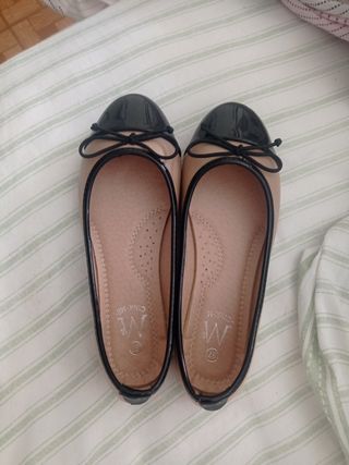 Manoletinas CINK ME beige-negro