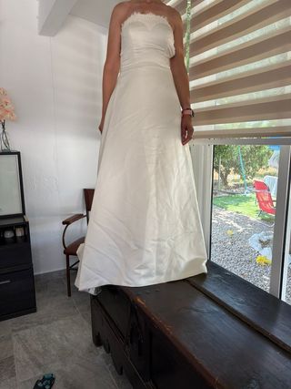 Vestido novia Chantilly blanco