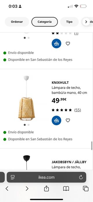 las dos por 40eur : 1 KNIXHULT IKEA y 1 de mesilla
