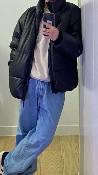 Chaqueta negra Bershka - acolchada