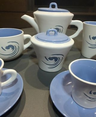 Set da tè Insolito Soprani blu