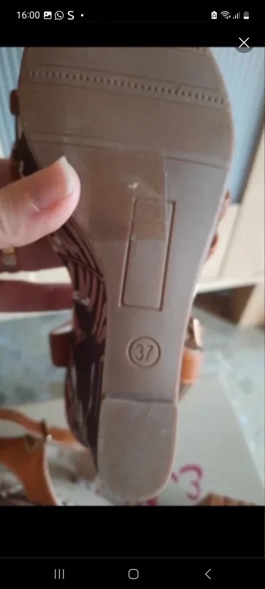 Sandalias cuña marrón nº 37