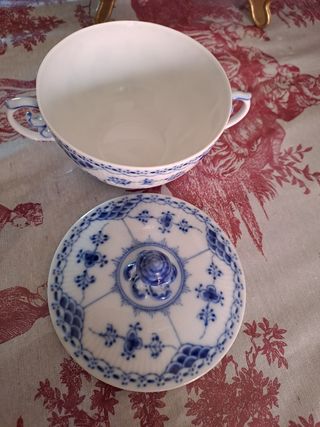 Zuccheriera Royal Copenhagen blu e bianca