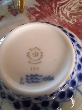 Zuccheriera Royal Copenhagen blu e bianca