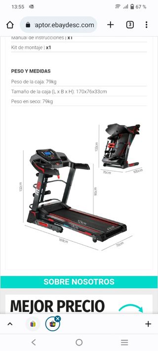 Cinta correr Plegable