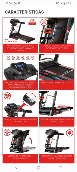 Cinta correr Plegable