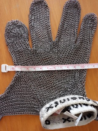Guanto antitaglio acciaio inox tg. SL