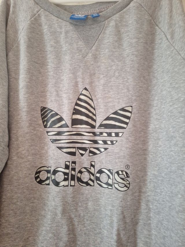 Vestido sudadera Adidas gris - M