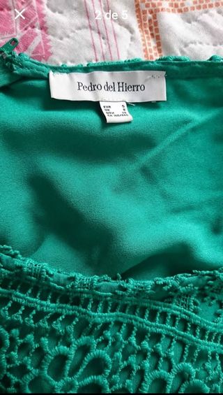 Vestido Pedro del Hierro verde talla S