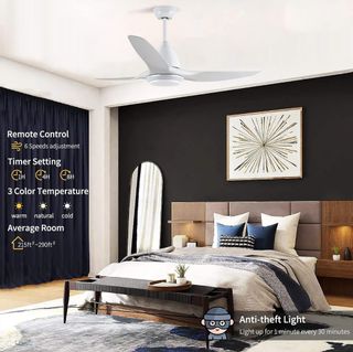 VENTILADOR TECHO FRIO CALOR LED. NUEVO