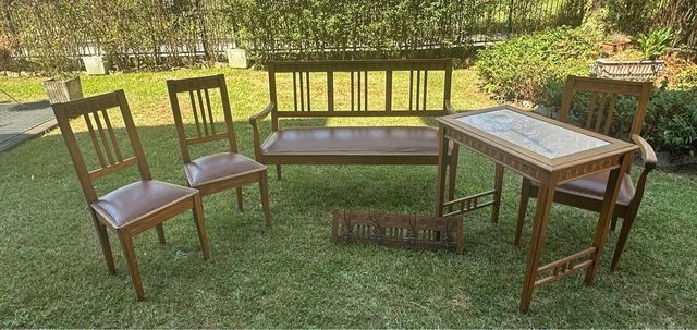 Set mobili antichi legno (6 pezzi)