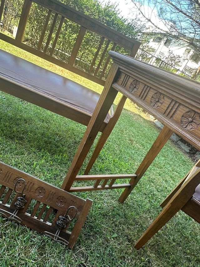 Set mobili antichi legno (6 pezzi)