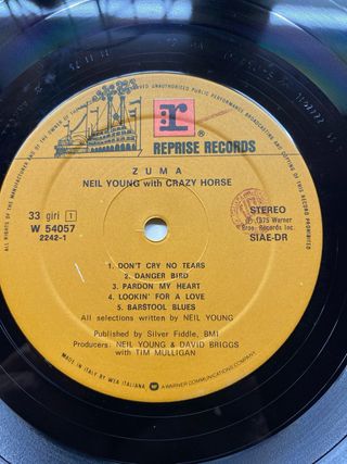 Neil Young - Zuma LP 33 giri