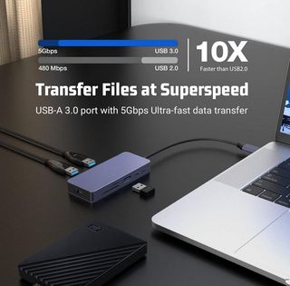 7 en 1 USB C Hub para MacBook, iMac, iPad, Windows