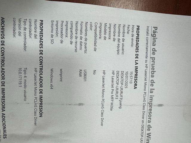 Impresora HP LaserJet M26a Blanca