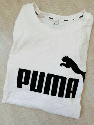 Camiseta Puma ESS Logo blanca – Talla XL – NUEVA