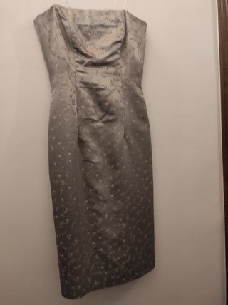 Vestido fiesta gris
