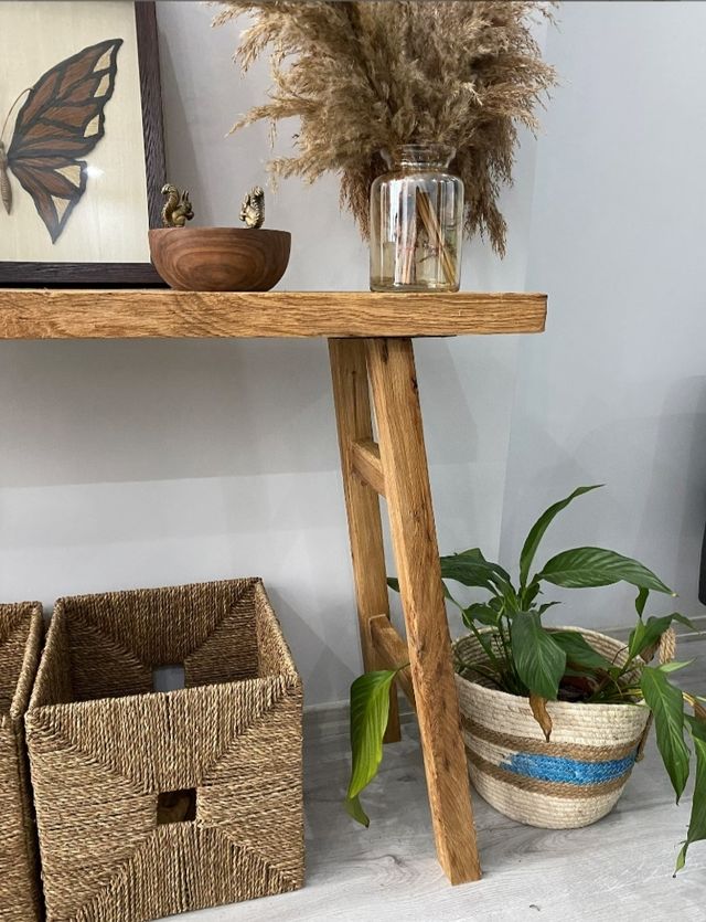 Mesa consola madera maciza