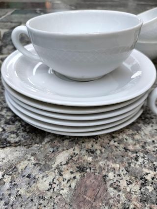 Set 6 tazzine te porcellana bianche
