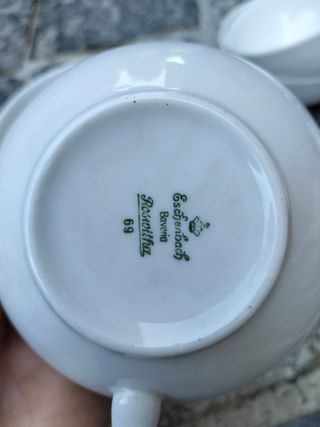 Set 6 tazzine te porcellana bianche