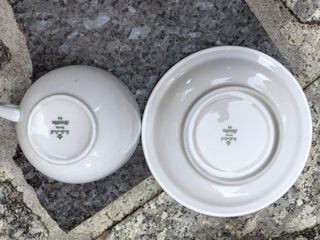 Set 6 tazzine te porcellana bianche