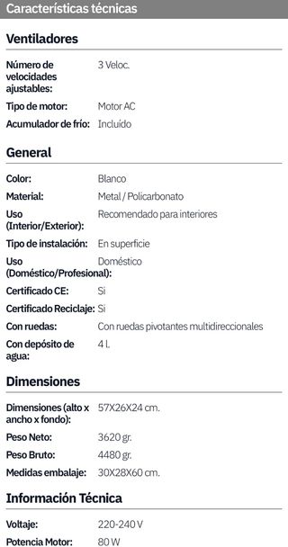 Nebulizador Climatizador Enfriador Ventisca 80W