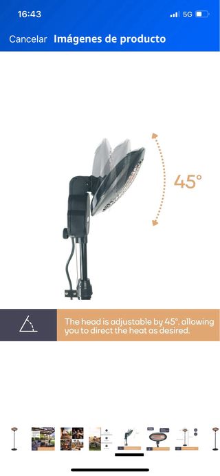 Estufa terraza Perel 2000W - 180-210cm