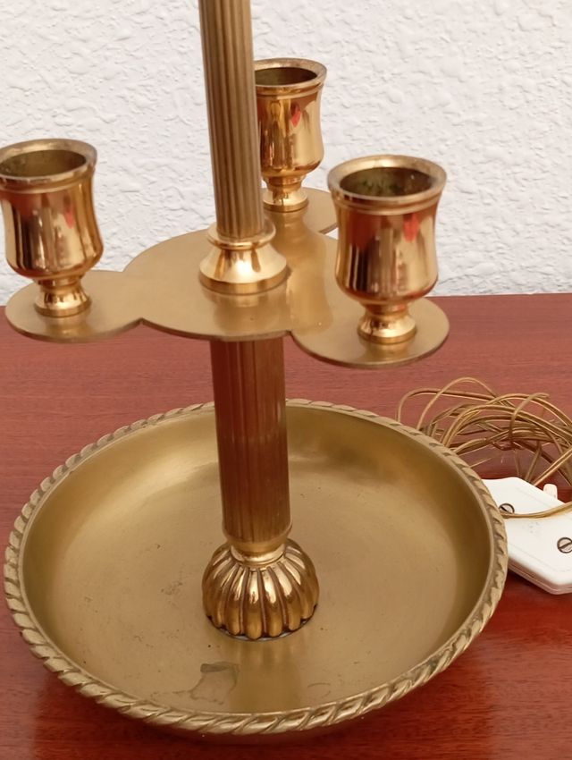 Lâmpada candelabro bronze 3 luzes