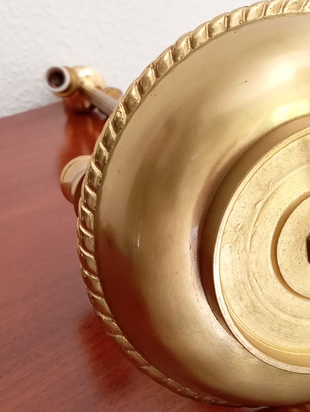 Lâmpada candelabro bronze 3 luzes