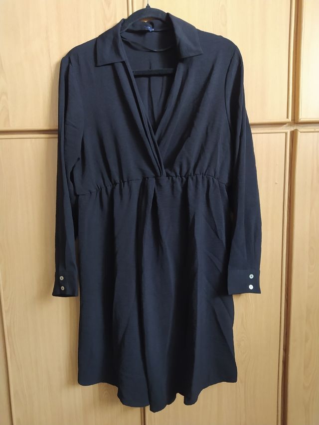 Vestido negro manga larga