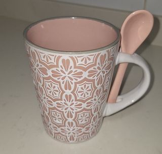 3 Tazas Cerámica - Azul y Rosa