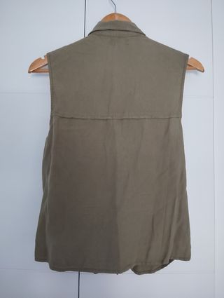 Camisa verde militar Bershka - Talla S