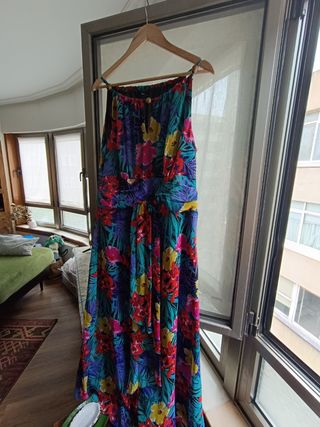 Vestido largo estampado talla grande 