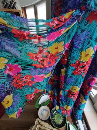 Vestido largo estampado talla grande 